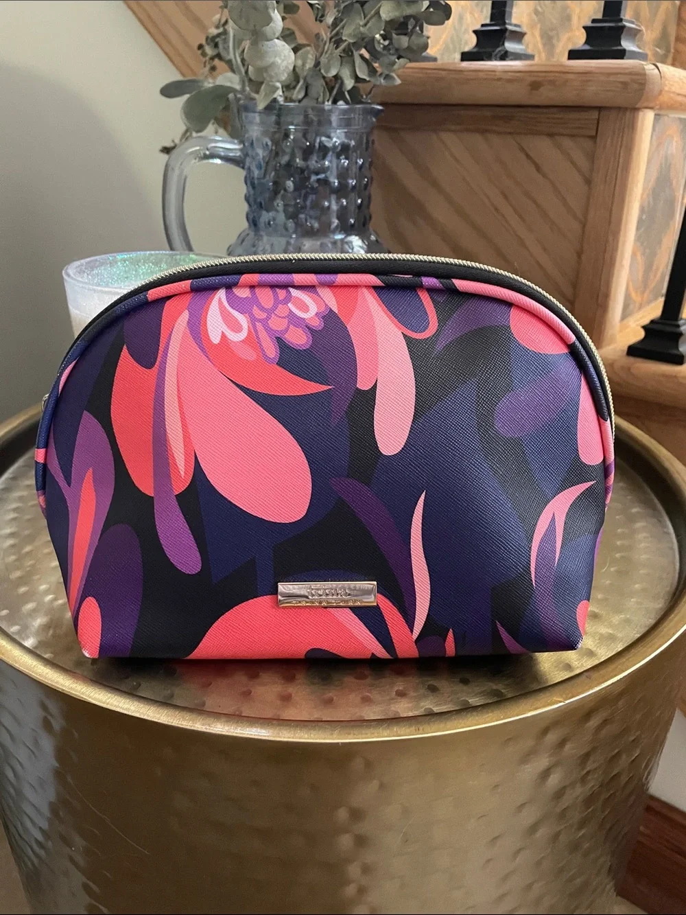 Trina Turk Cosmetic Makeup Pouch Zippered